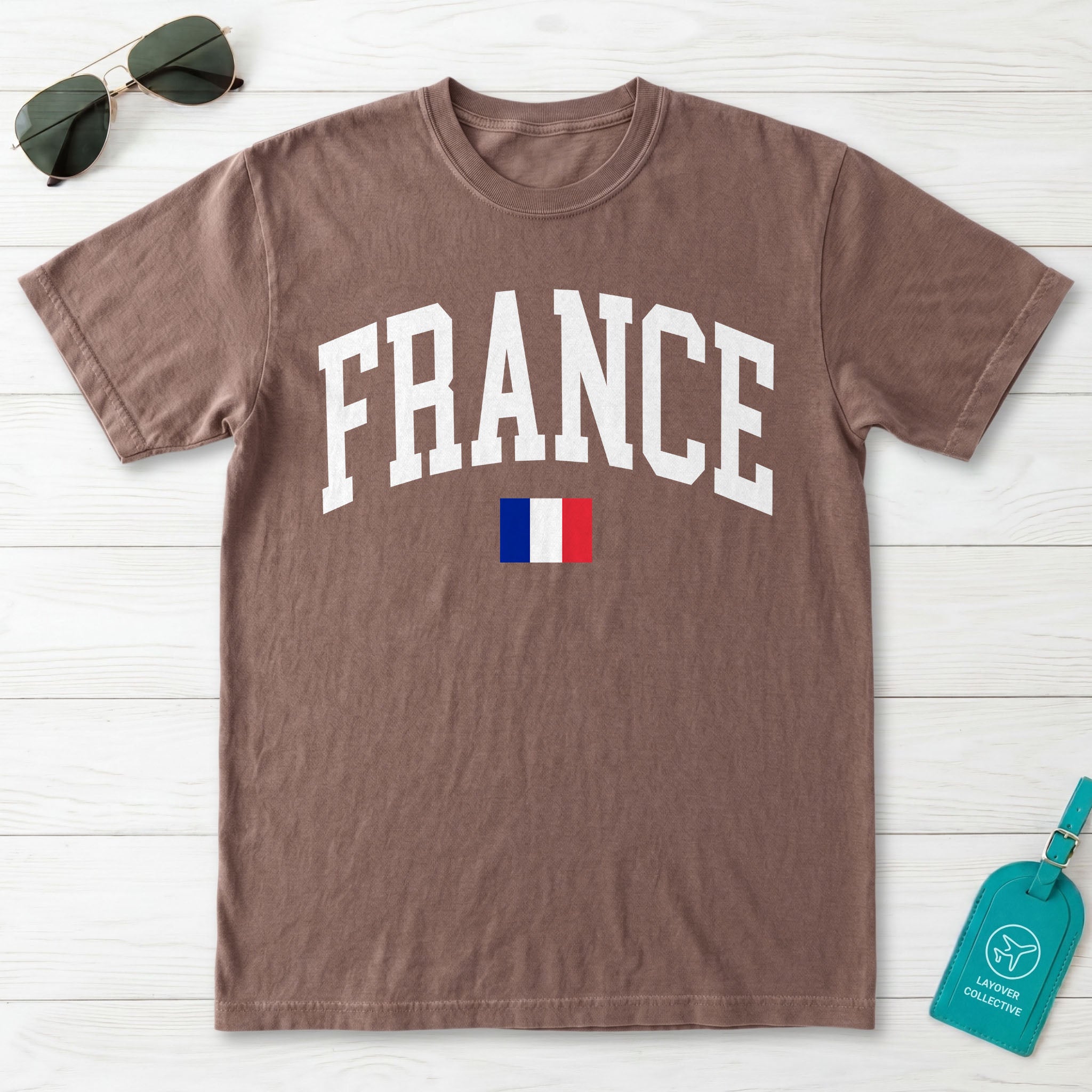 France Collegiate Flag T-Shirt