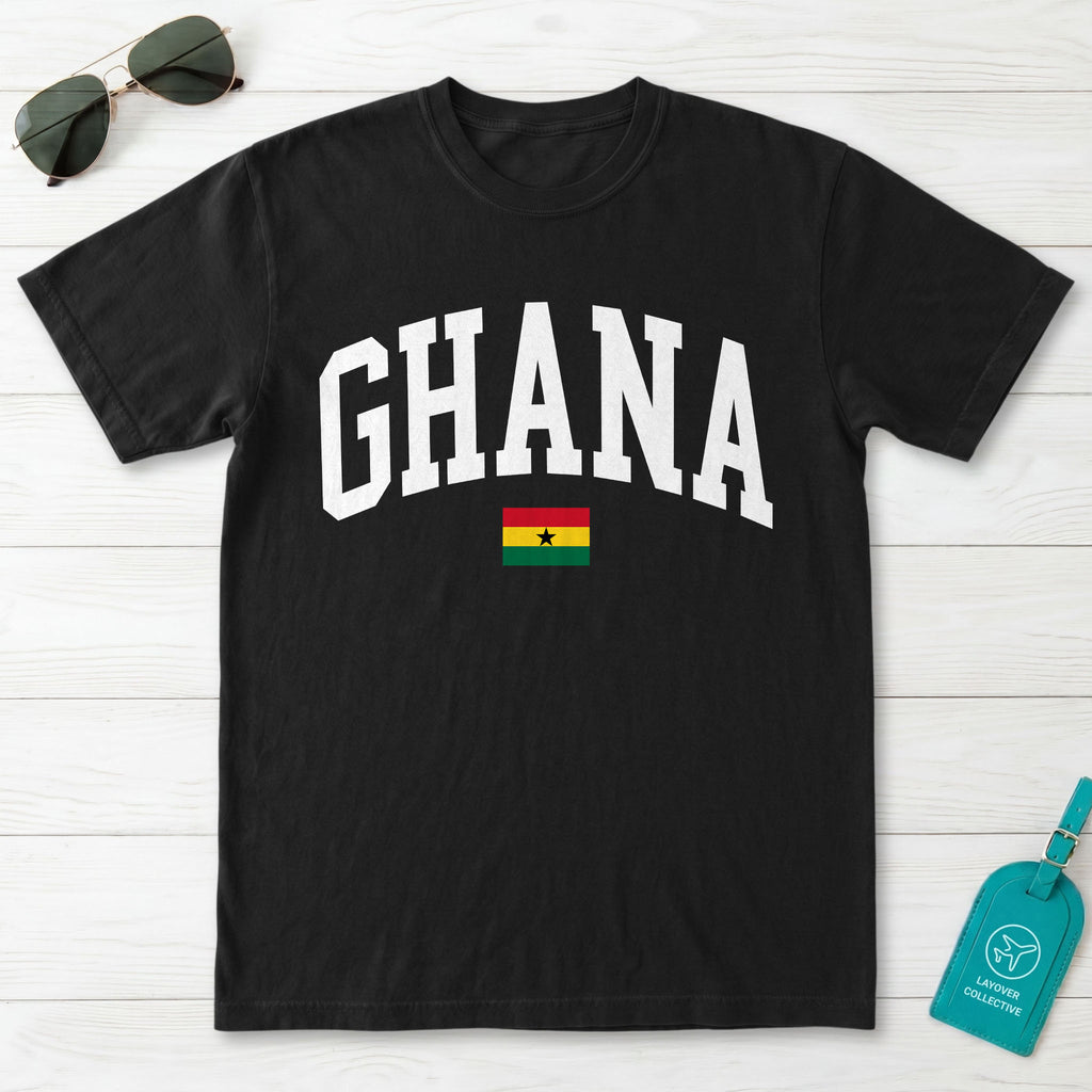 Ghana Collegiate Flag T-Shirt