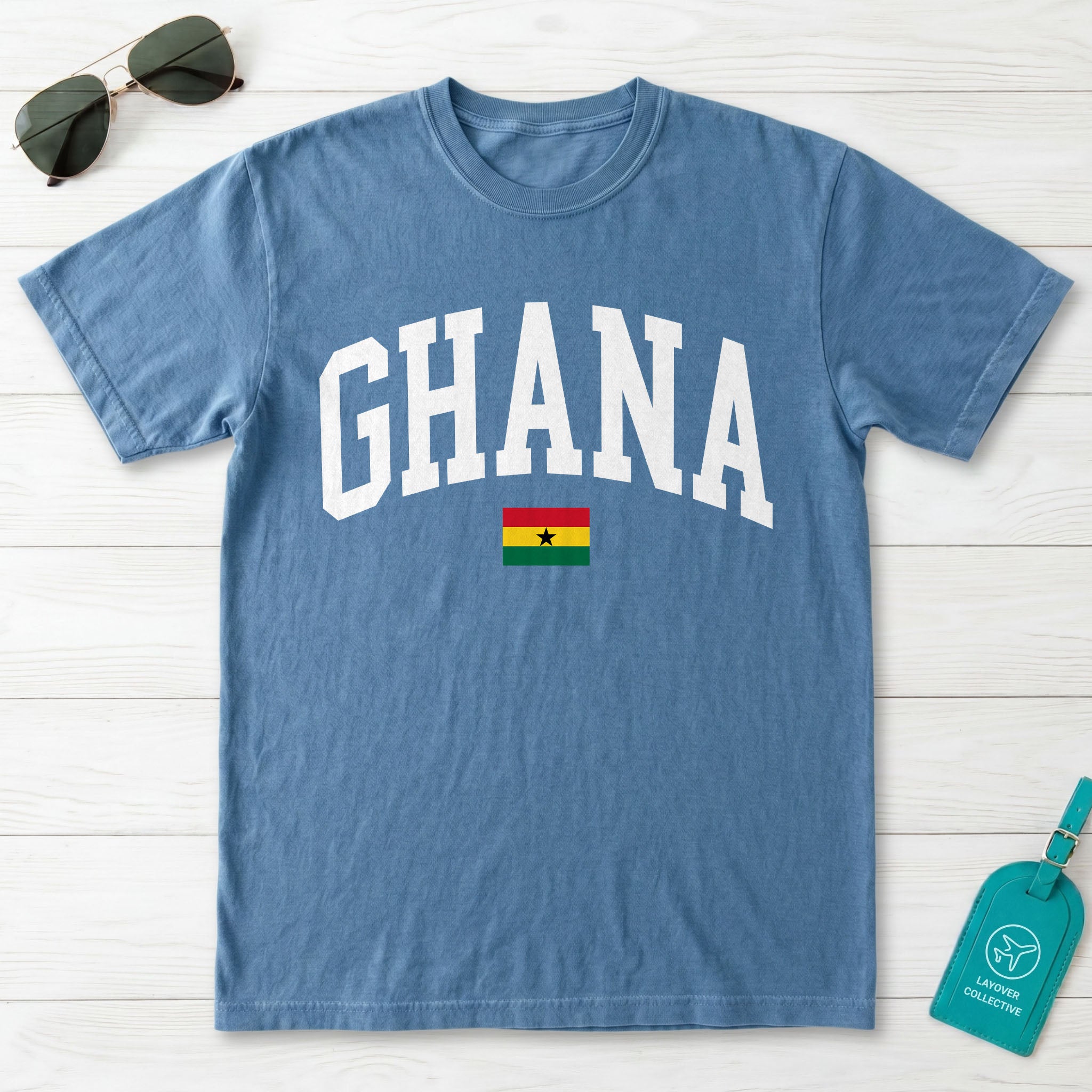 Ghana Collegiate Flag T-Shirt