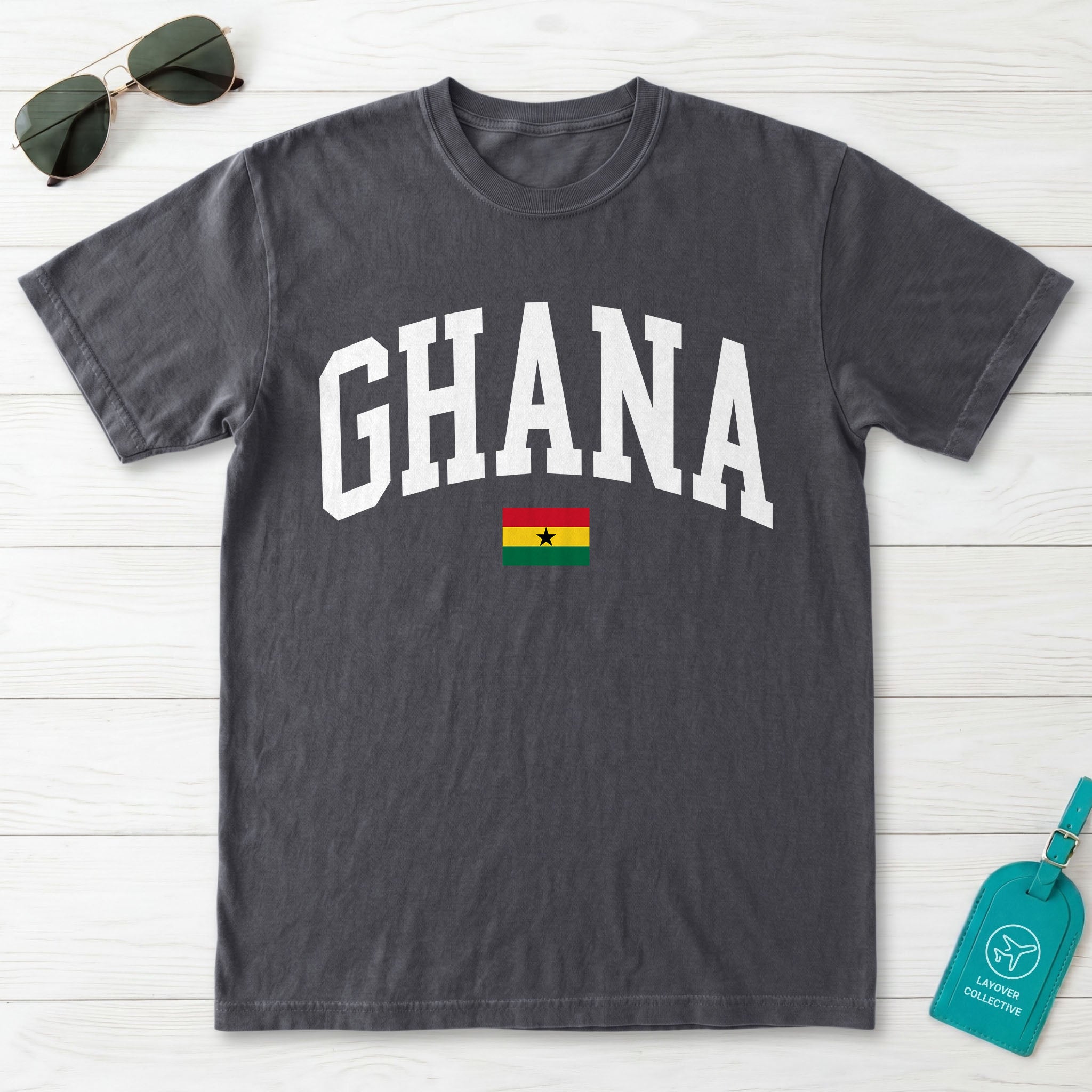 Ghana Collegiate Flag T-Shirt