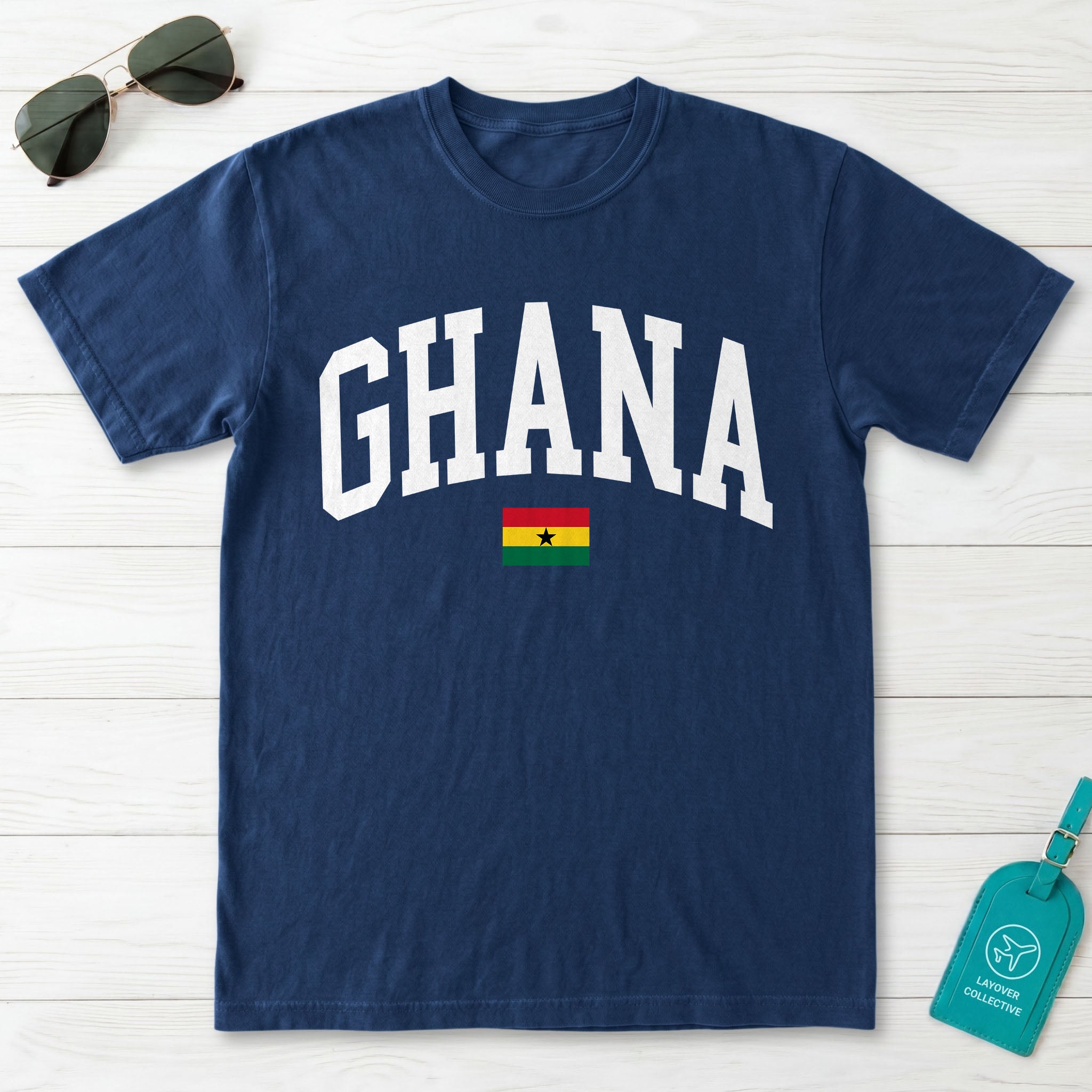 Ghana Collegiate Flag T-Shirt