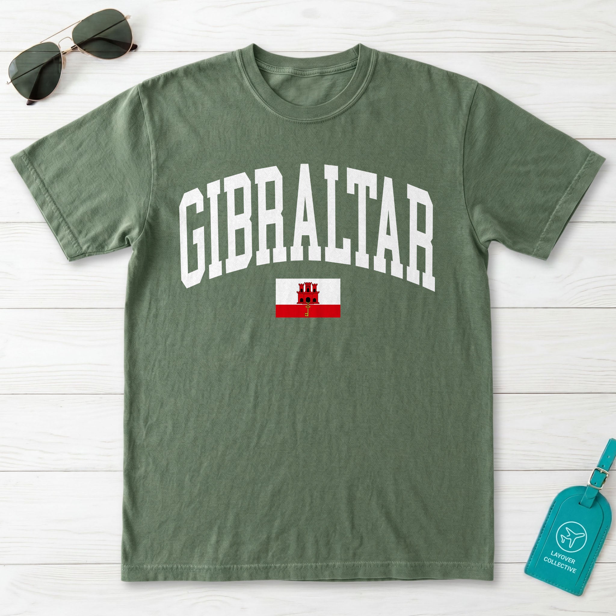 Gibraltar Collegiate Flag T-Shirt