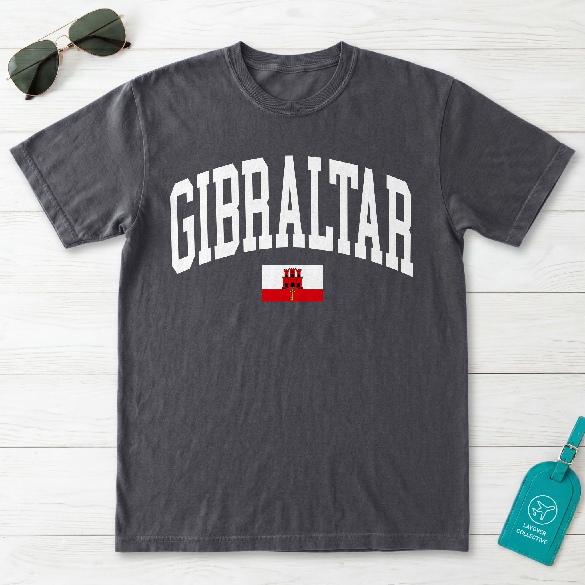 Gibraltar Collegiate Flag T-Shirt
