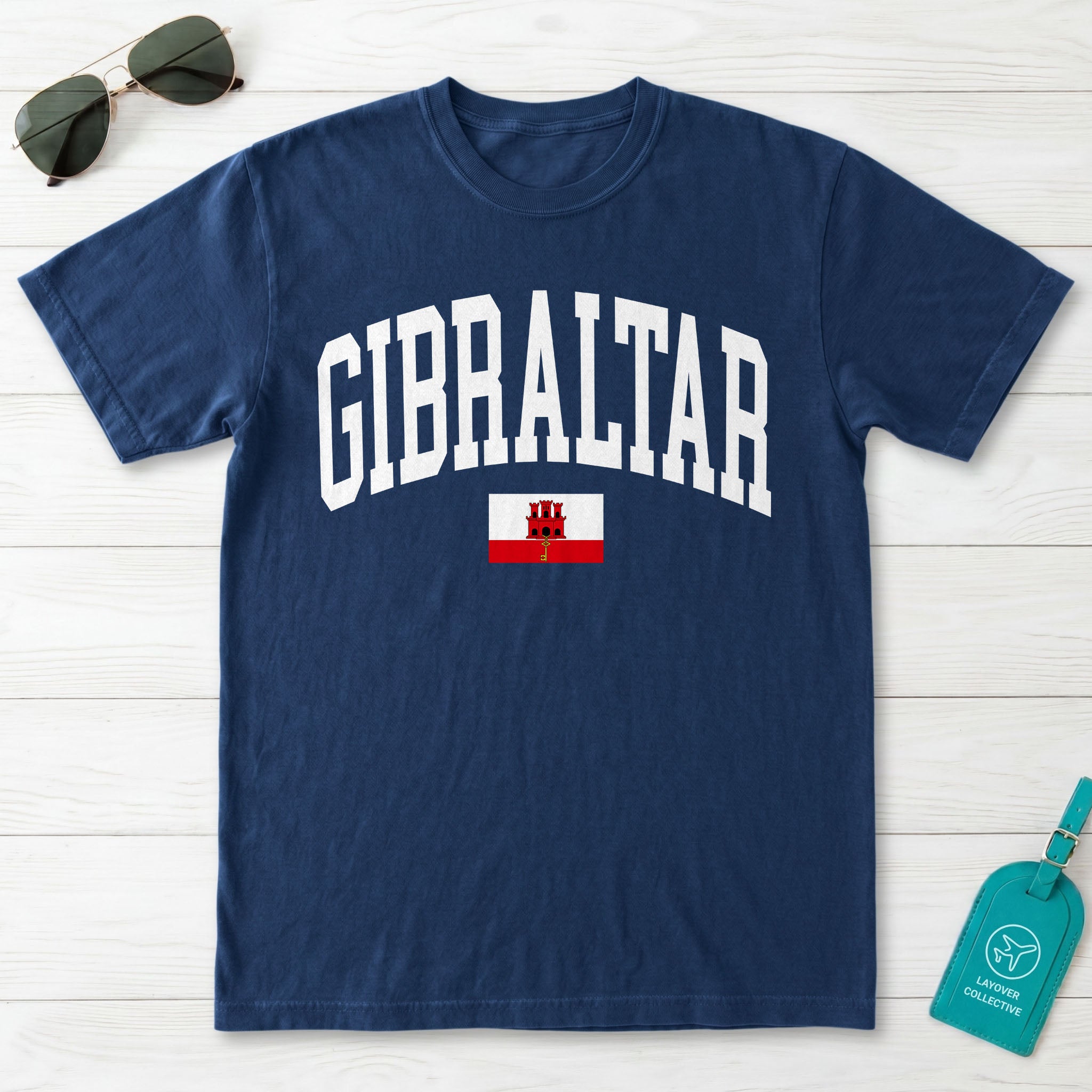 Gibraltar Collegiate Flag T-Shirt