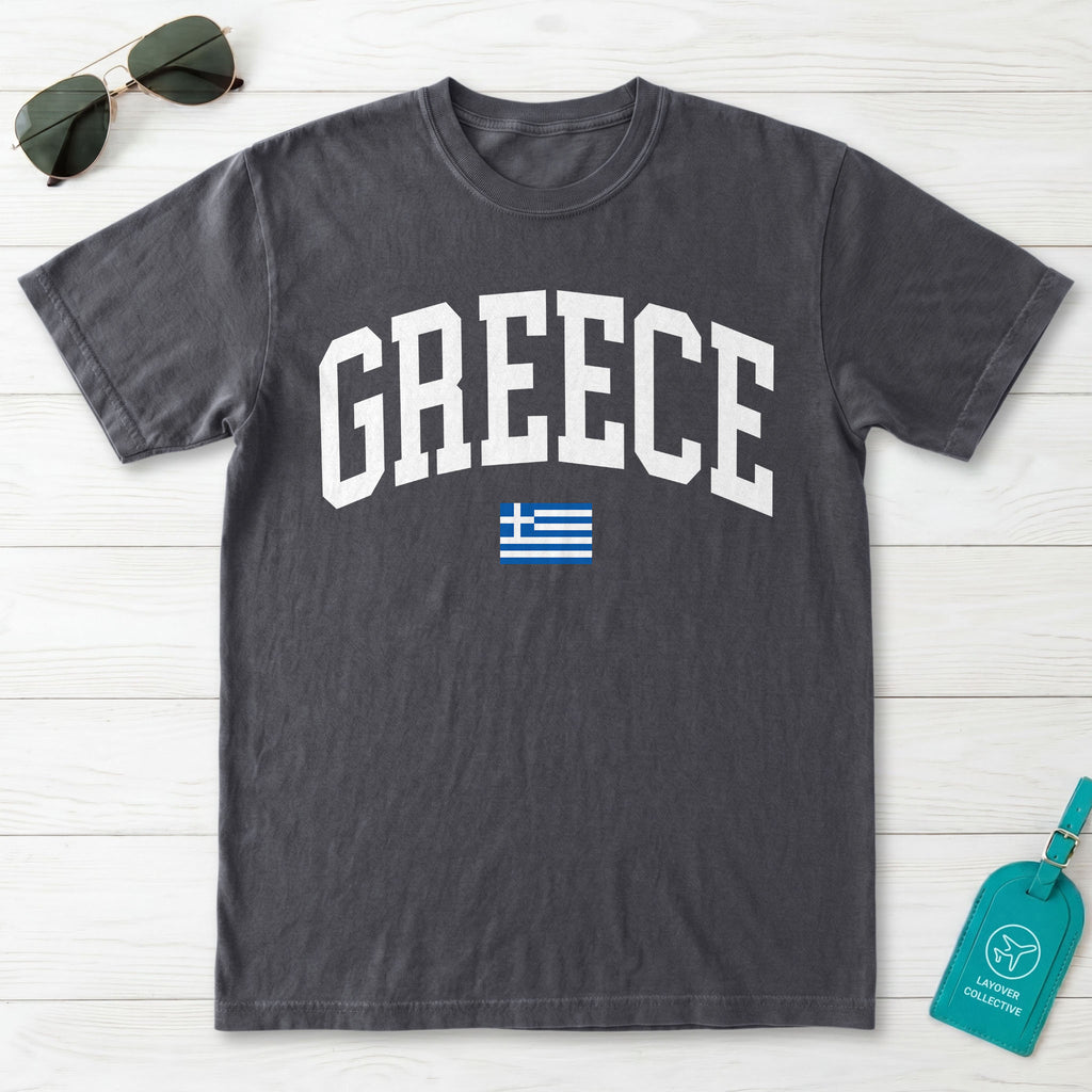 Greece Collegiate Flag T-Shirt