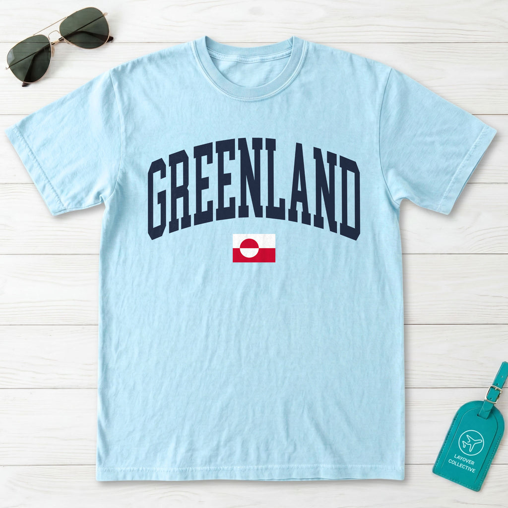 Greenland Collegiate Flag T-Shirt
