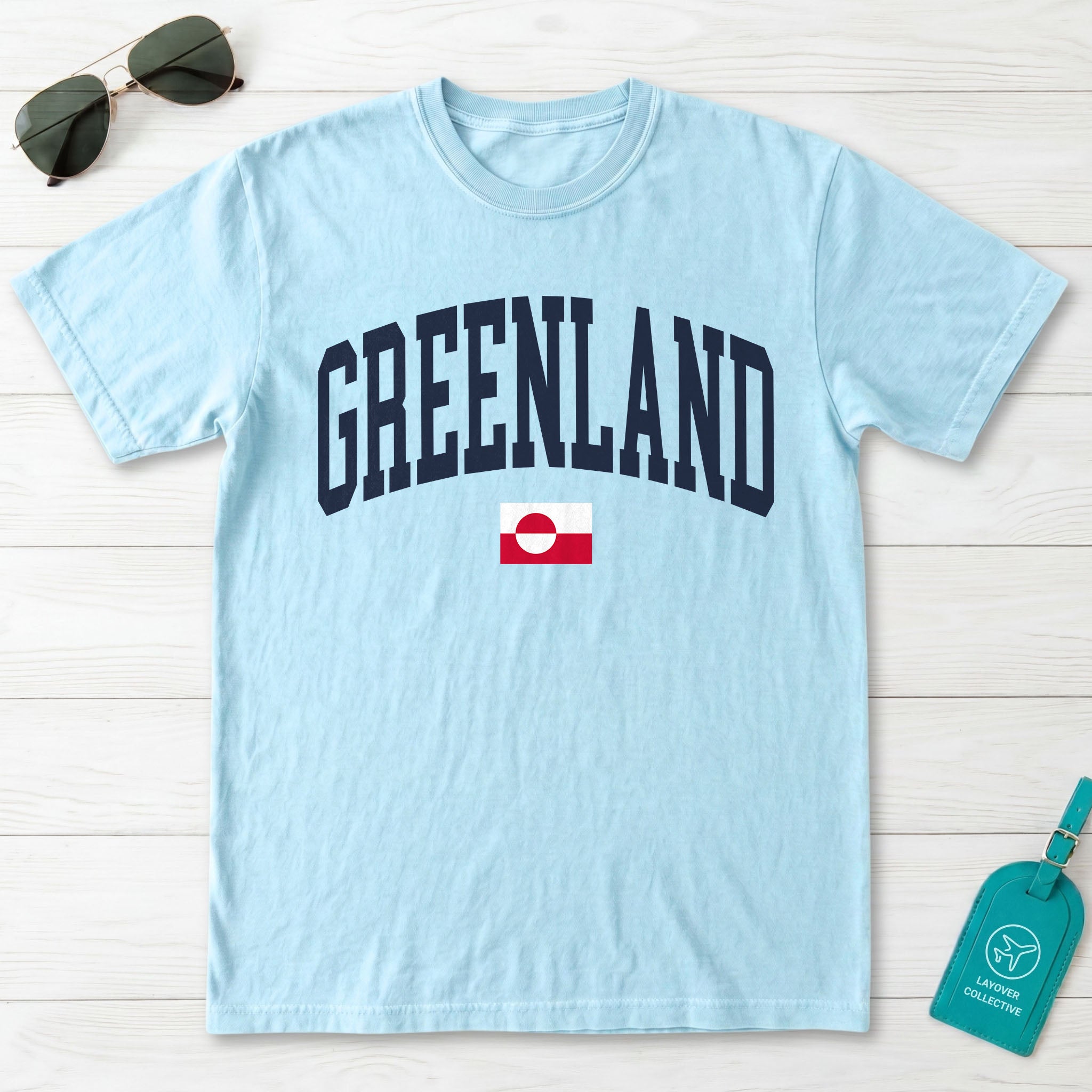 Greenland Collegiate Flag T-Shirt