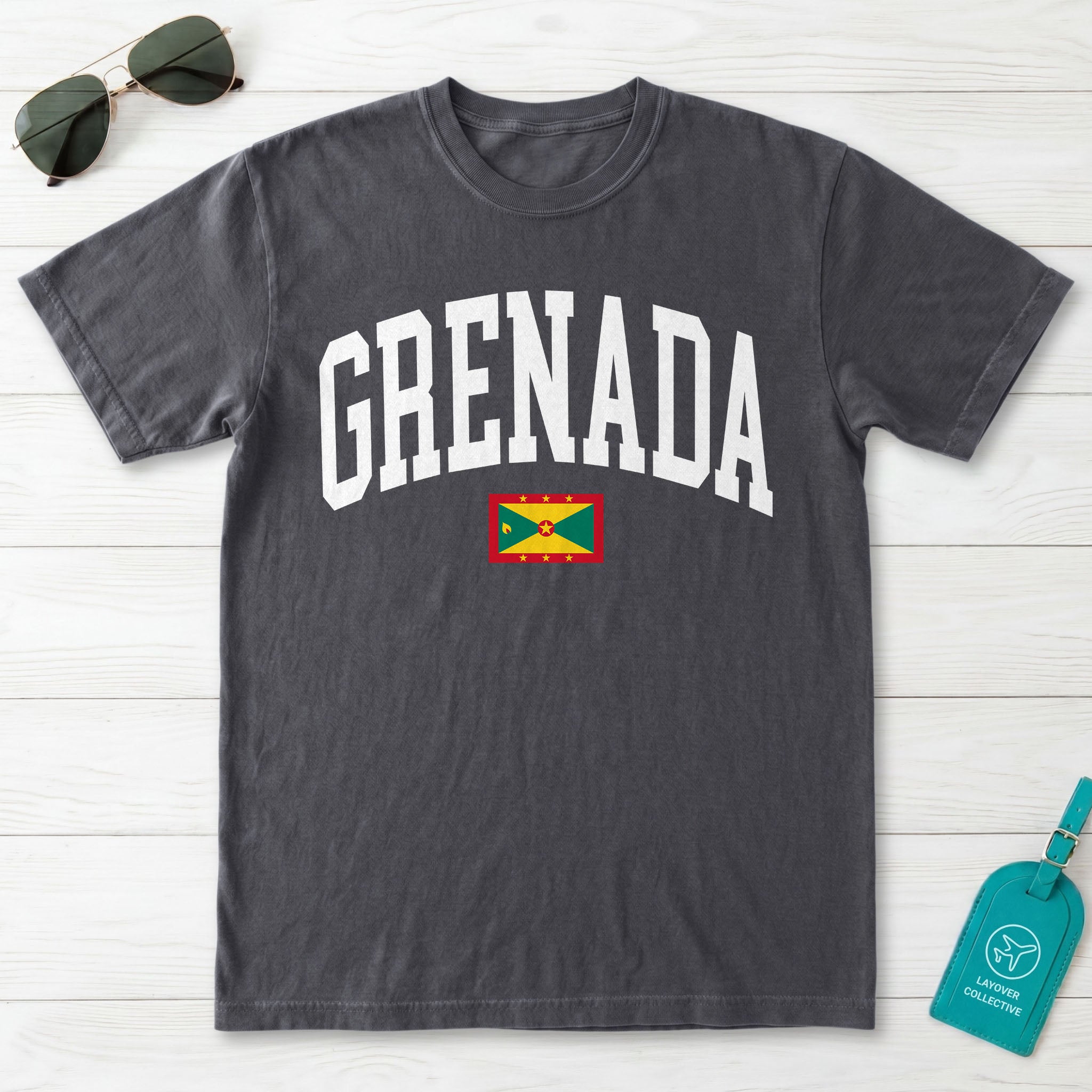 Grenada Collegiate Flag T-Shirt