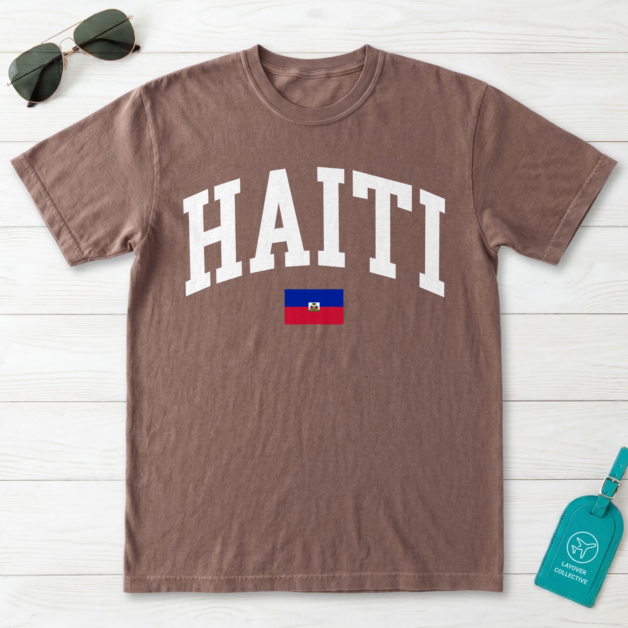 Haiti Collegiate Flag T-Shirt