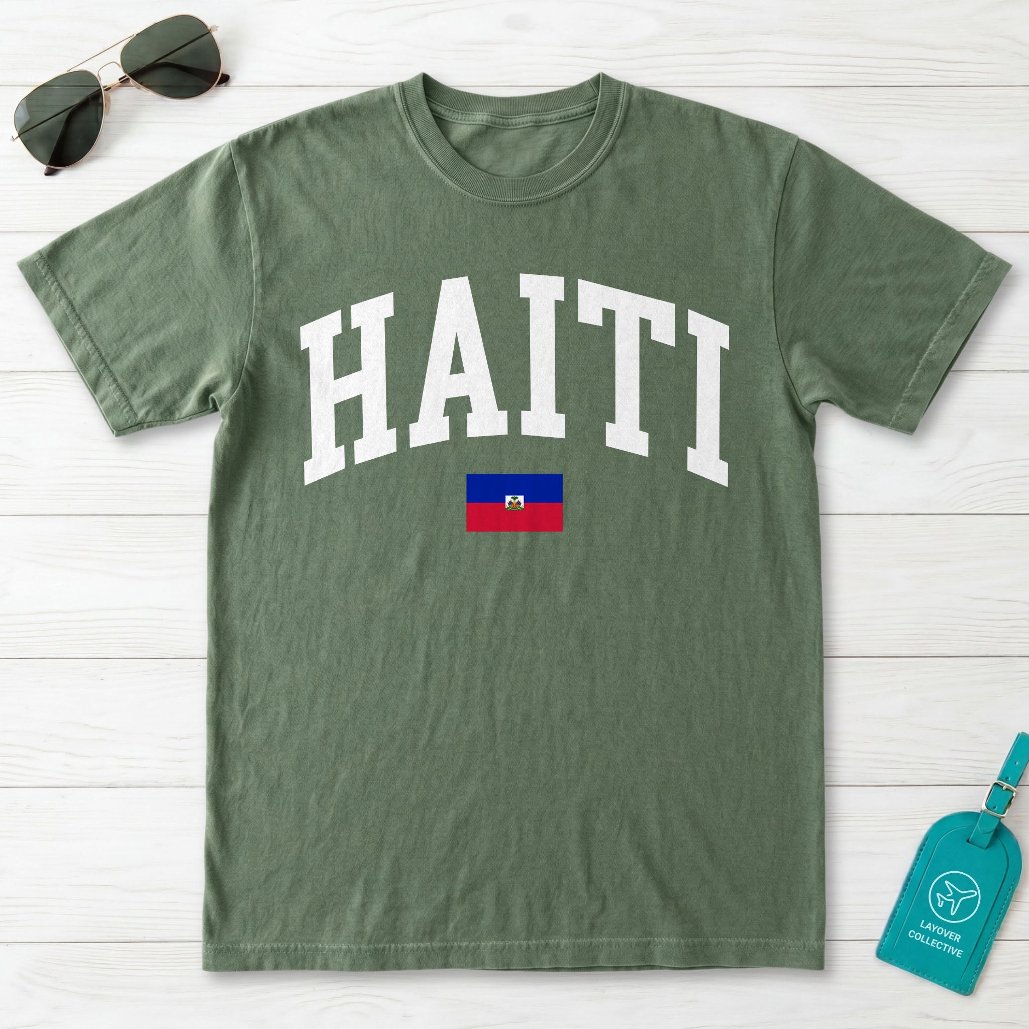 Haiti Collegiate Flag T-Shirt