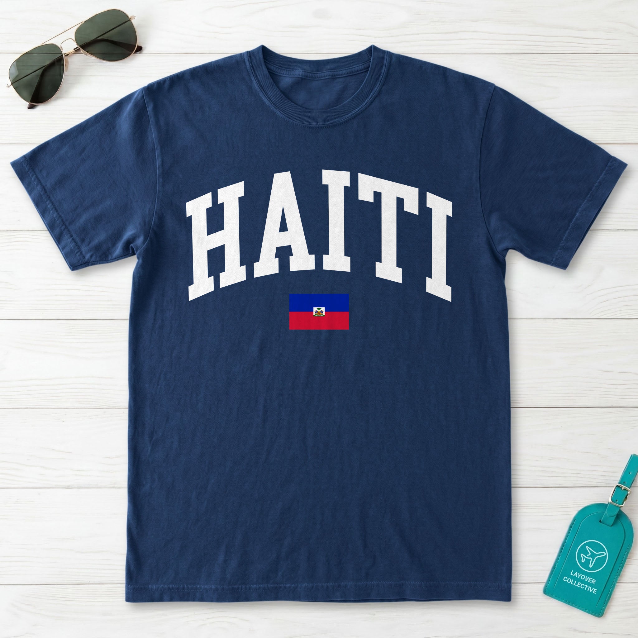 Haiti Collegiate Flag T-Shirt
