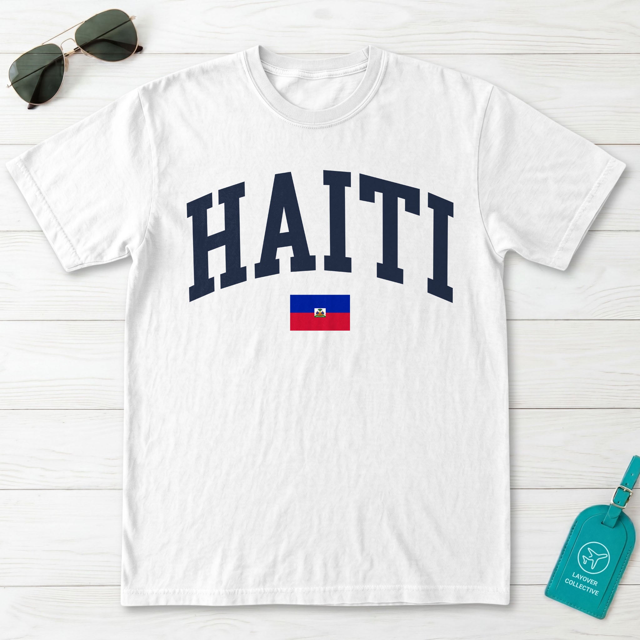 Haiti Collegiate Flag T-Shirt