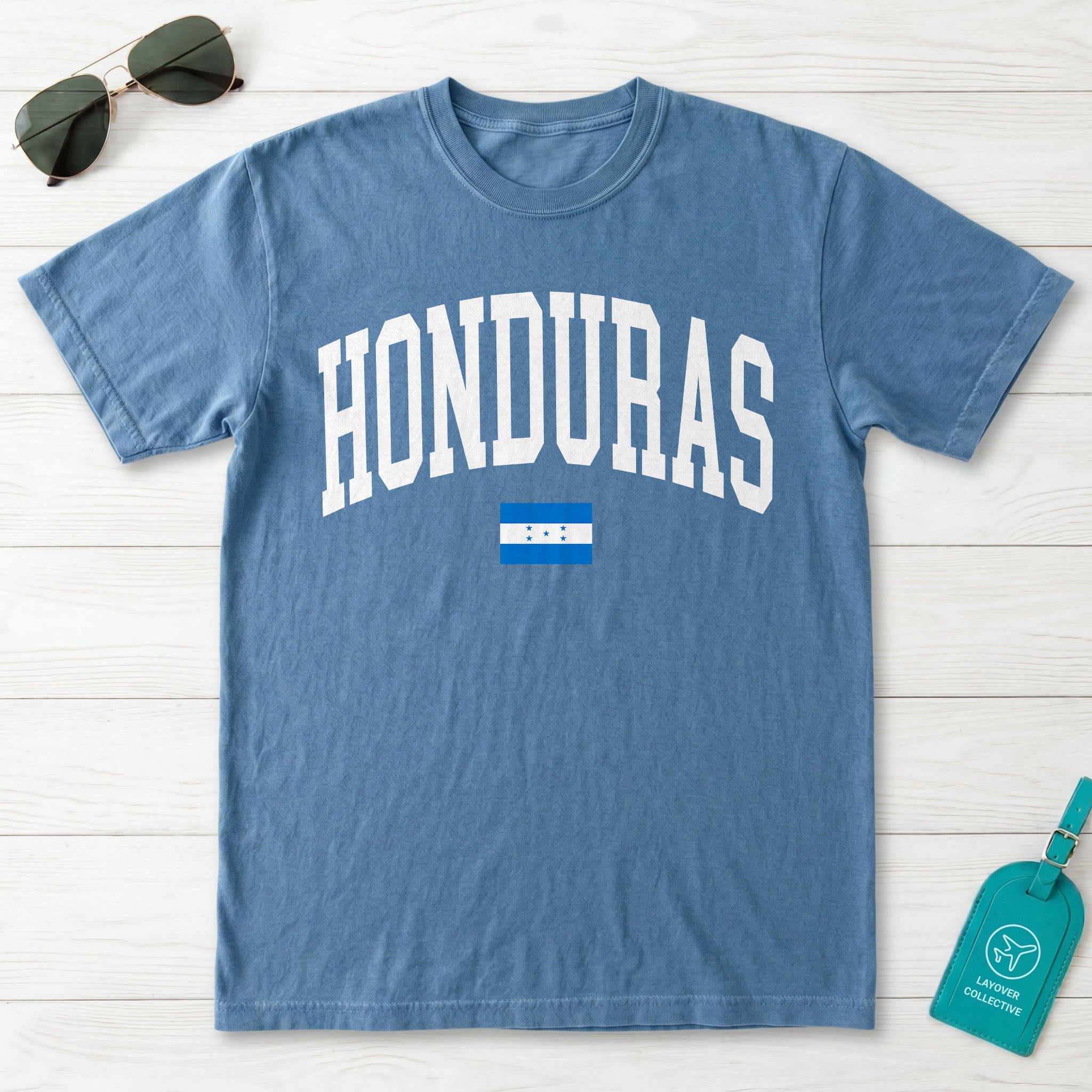 Honduras Collegiate Flag T-Shirt