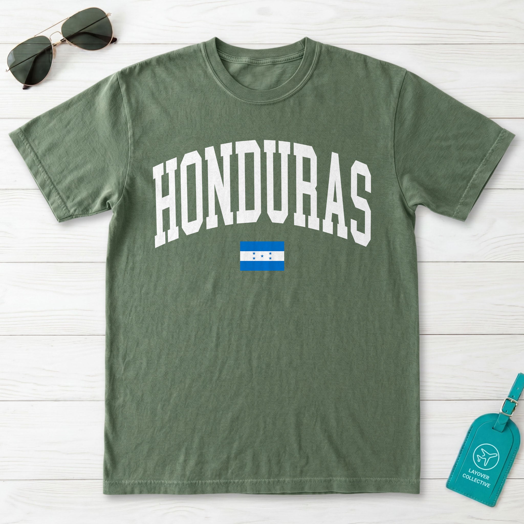 Honduras Collegiate Flag T-Shirt