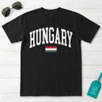 Hungary Collegiate Flag T-Shirt