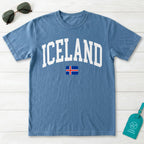 Iceland Collegiate Flag T-Shirt