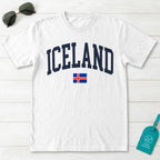 Iceland Collegiate Flag T-Shirt