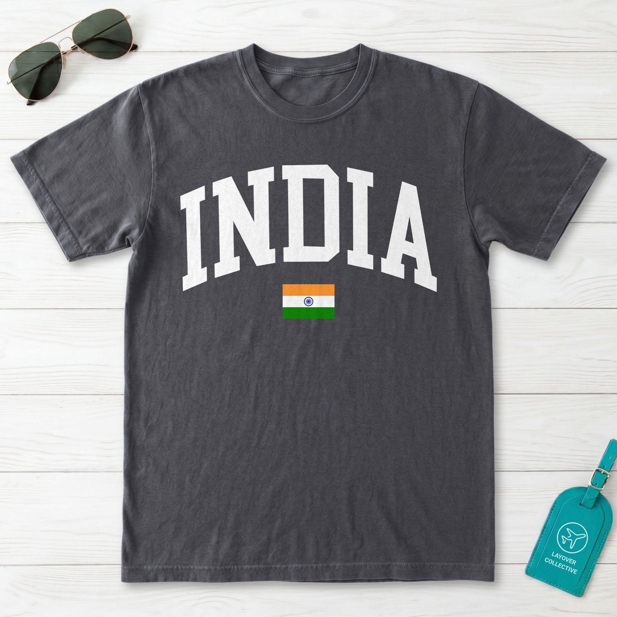India Collegiate Flag T-Shirt