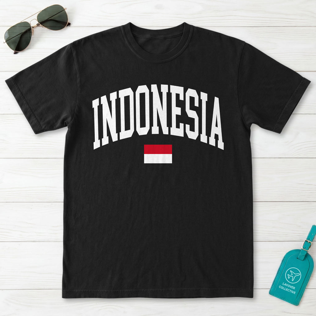 Indonesia Collegiate Flag T-Shirt