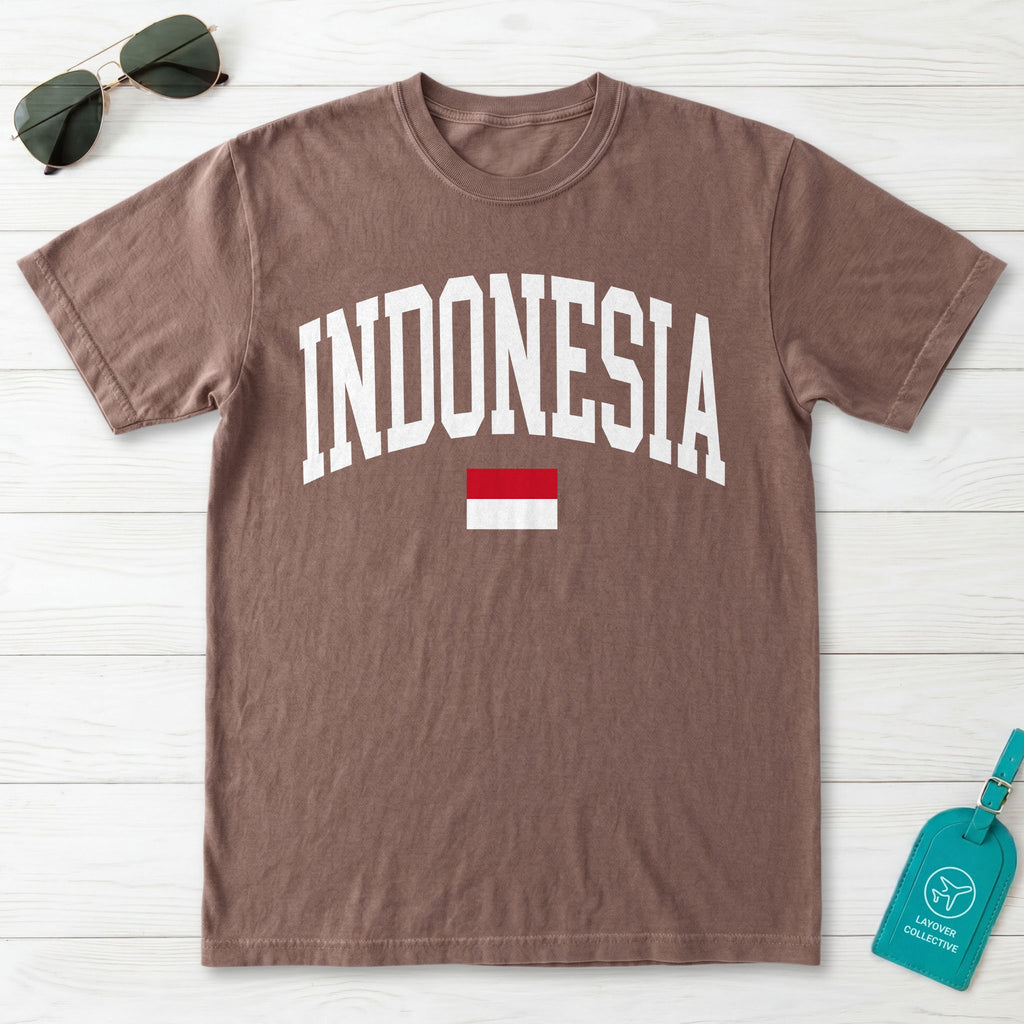 Indonesia Collegiate Flag T-Shirt