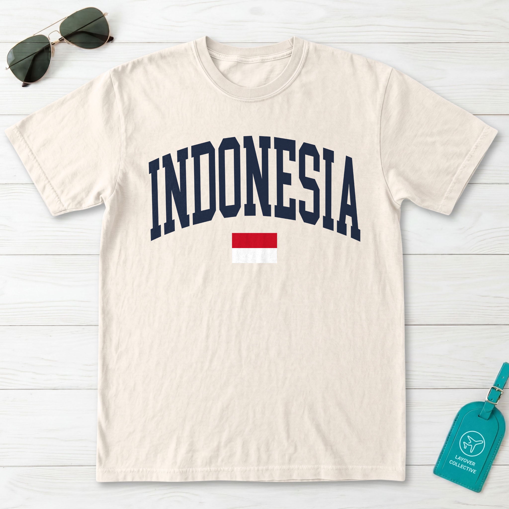 Indonesia Collegiate Flag T-Shirt