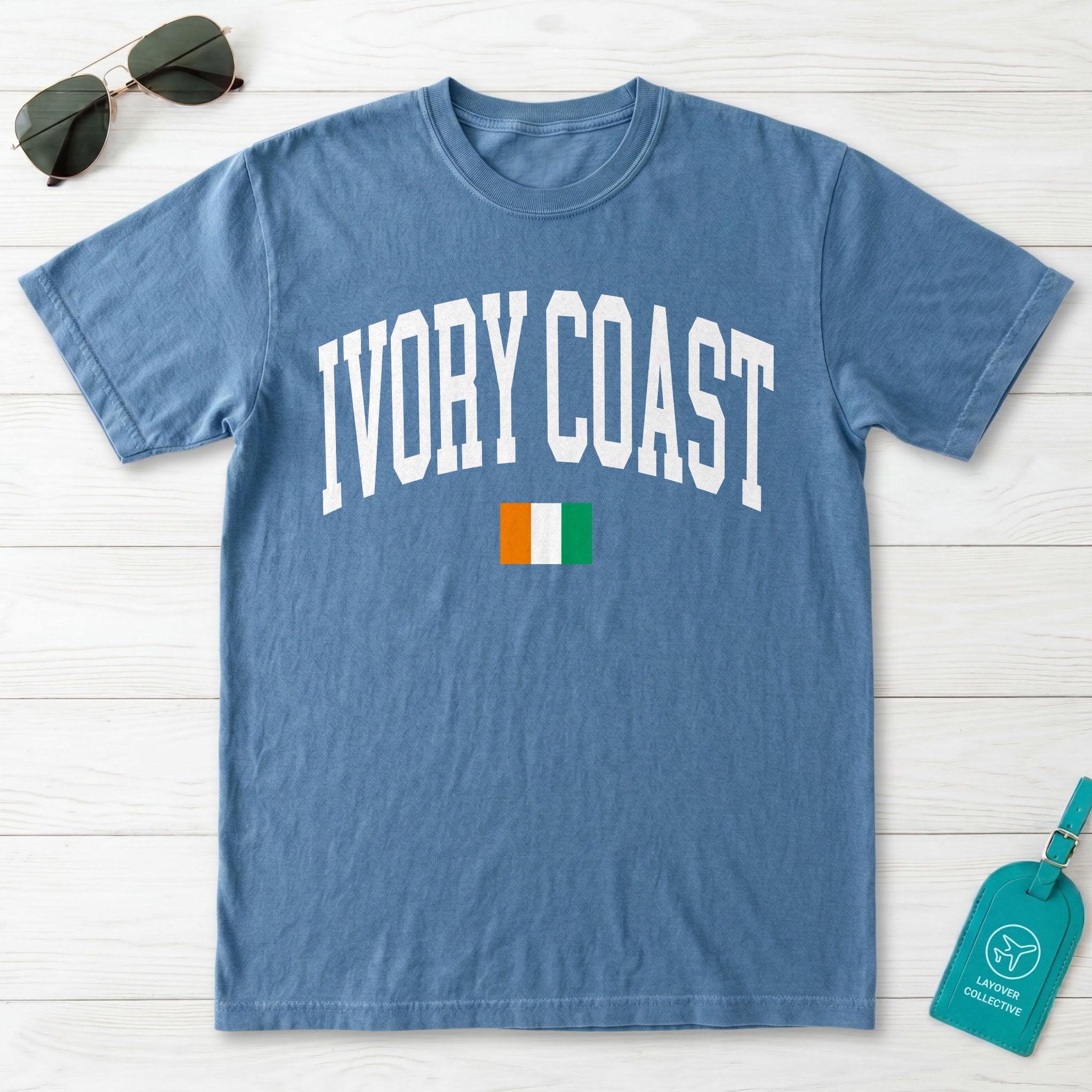 Côte d'Ivoire Collegiate Flag T-Shirt