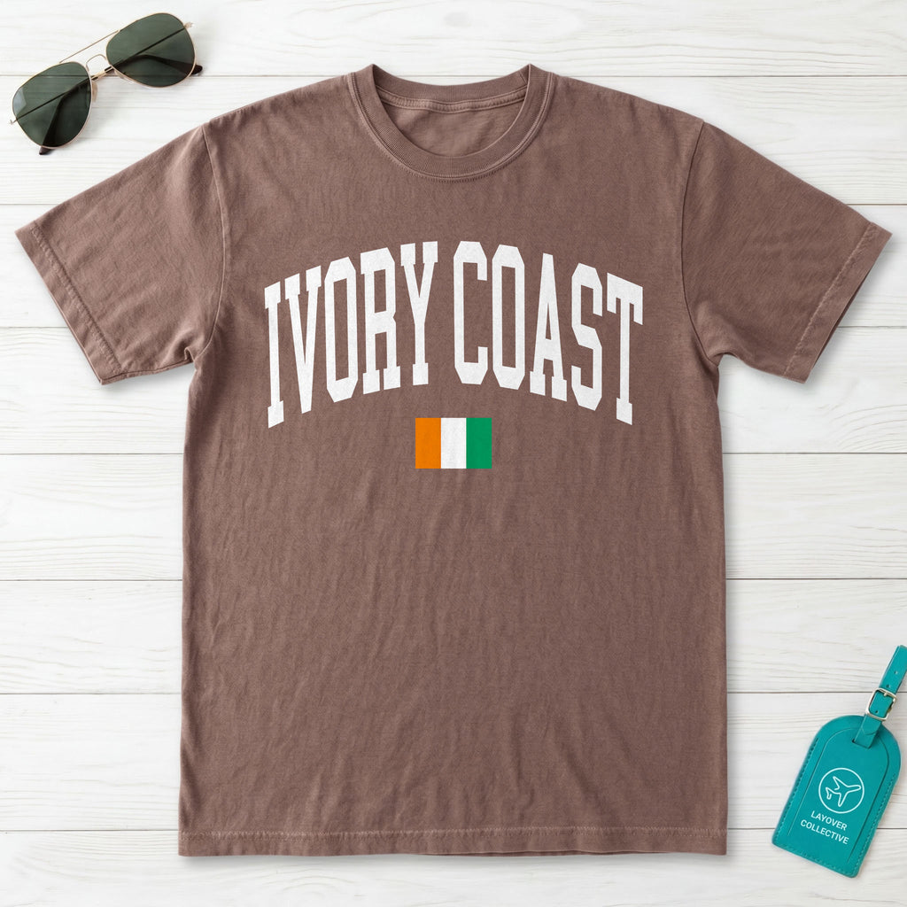 Côte d'Ivoire Collegiate Flag T-Shirt