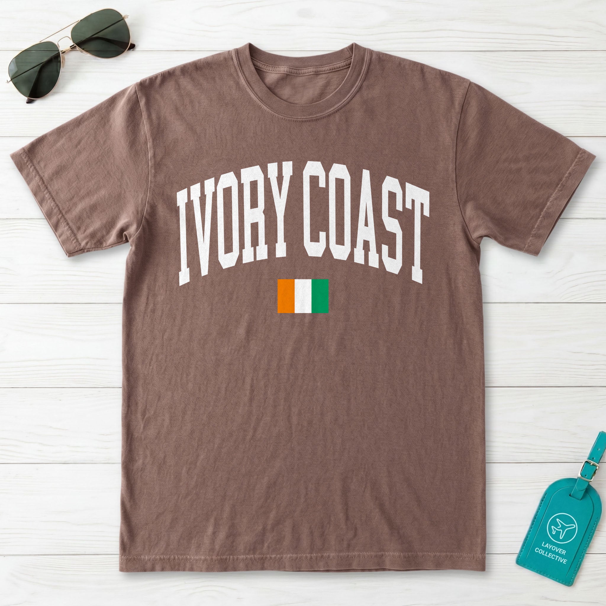Côte d'Ivoire Collegiate Flag T-Shirt