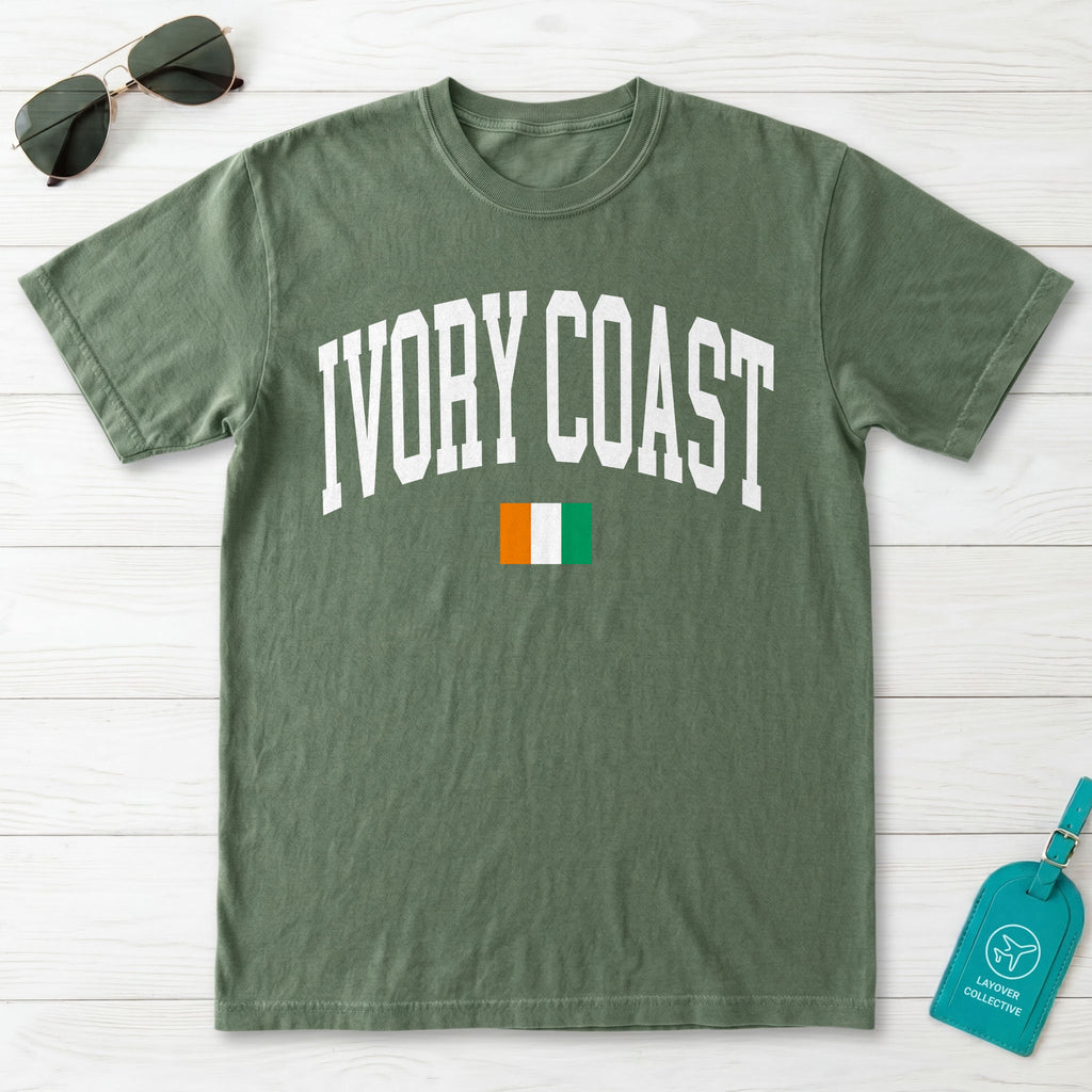 Côte d'Ivoire Collegiate Flag T-Shirt