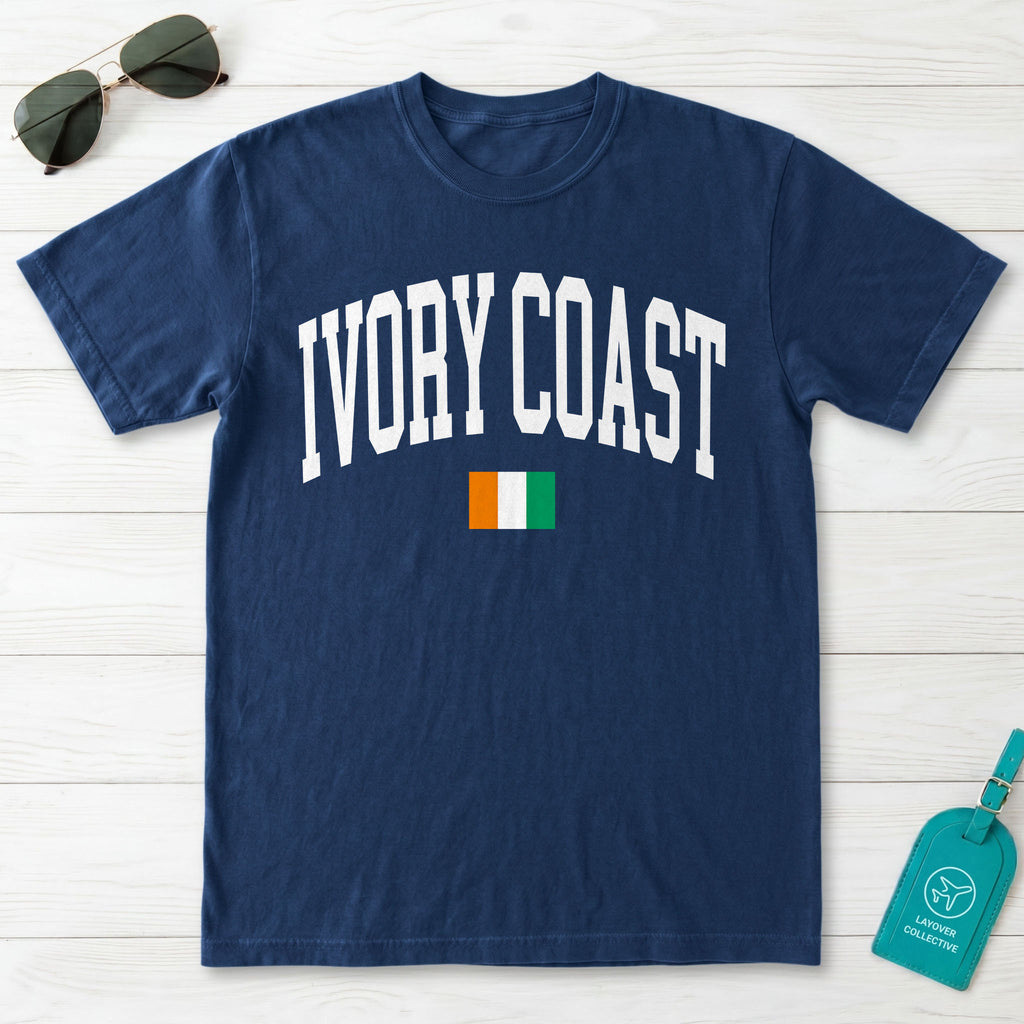 Côte d'Ivoire Collegiate Flag T-Shirt