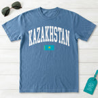 Kazakhstan Collegiate Flag T-Shirt