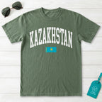 Kazakhstan Collegiate Flag T-Shirt