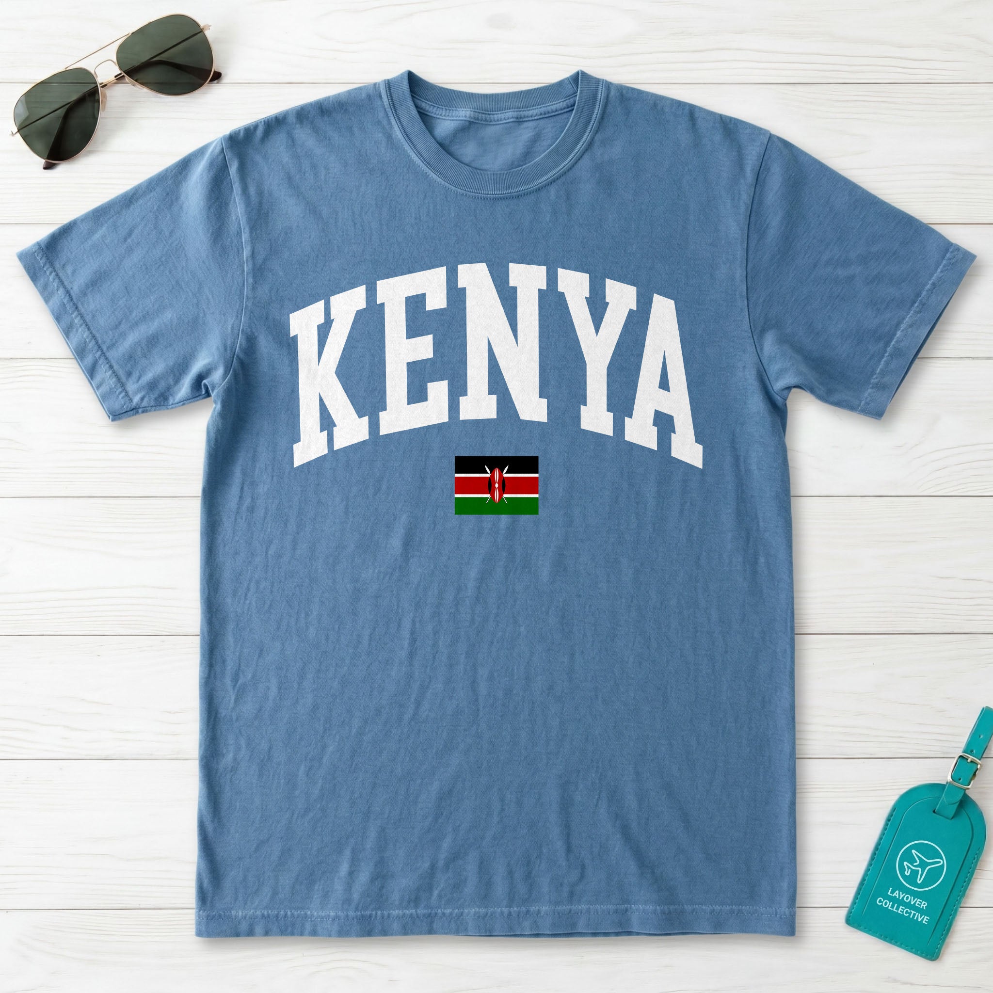 Kenya Collegiate Flag T-Shirt