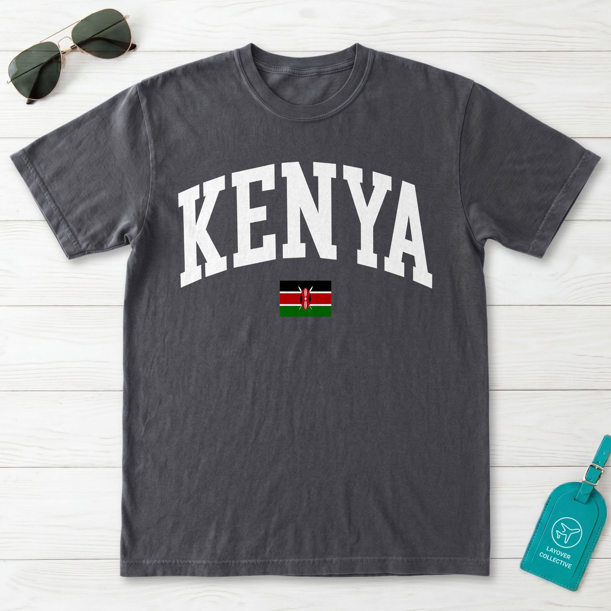 Kenya Collegiate Flag T-Shirt