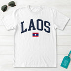 Laos Collegiate Flag T-Shirt