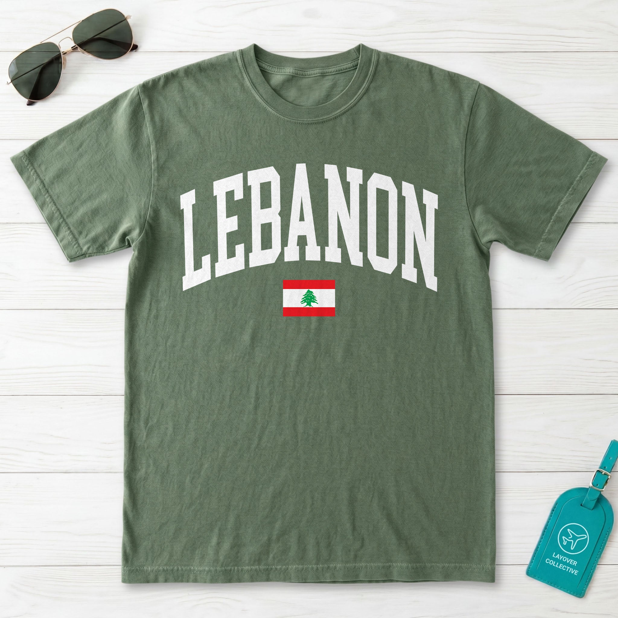 Lebanon Collegiate Flag T-Shirt