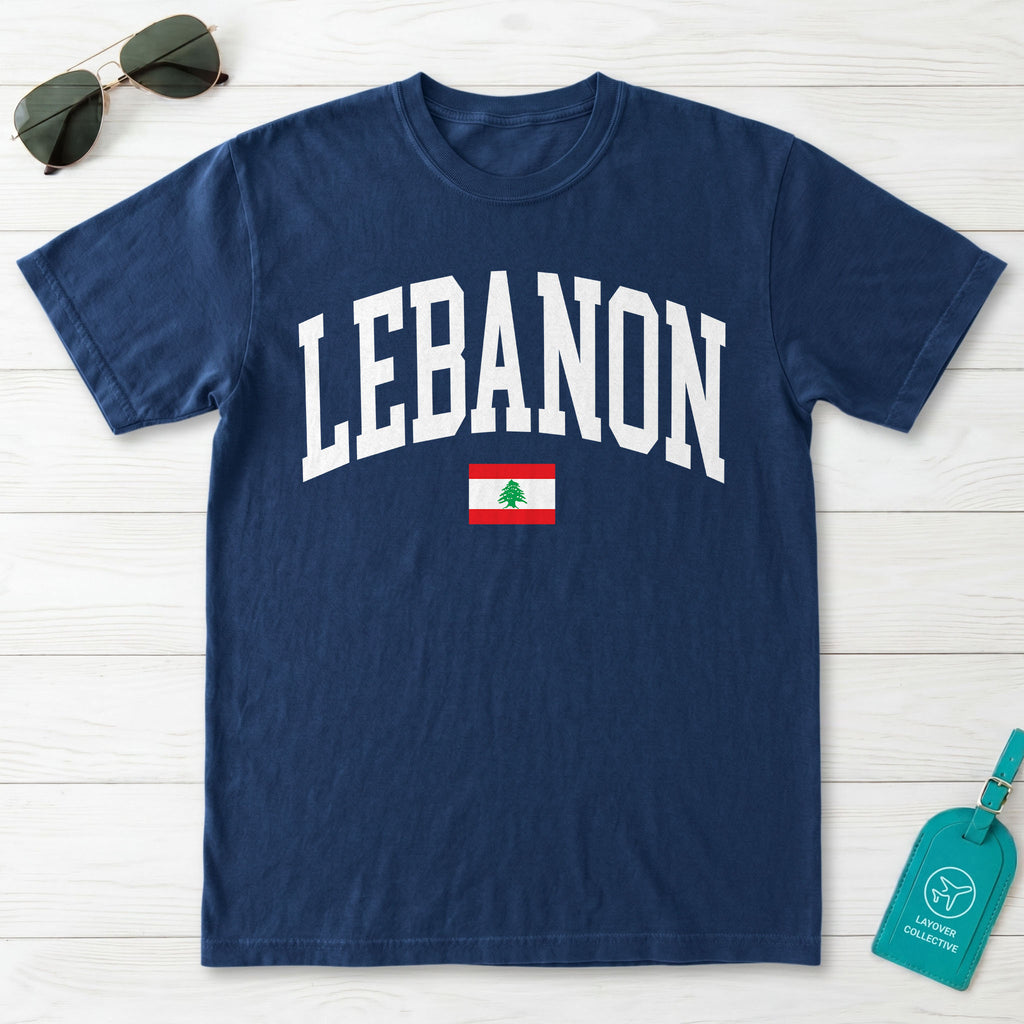 Lebanon Collegiate Flag T-Shirt