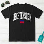 Liechtenstein Collegiate Flag T-Shirt