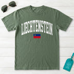 Liechtenstein Collegiate Flag T-Shirt