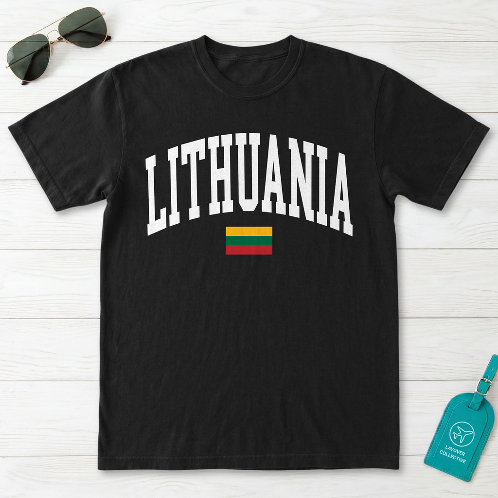 Lithuania Collegiate Flag T-Shirt