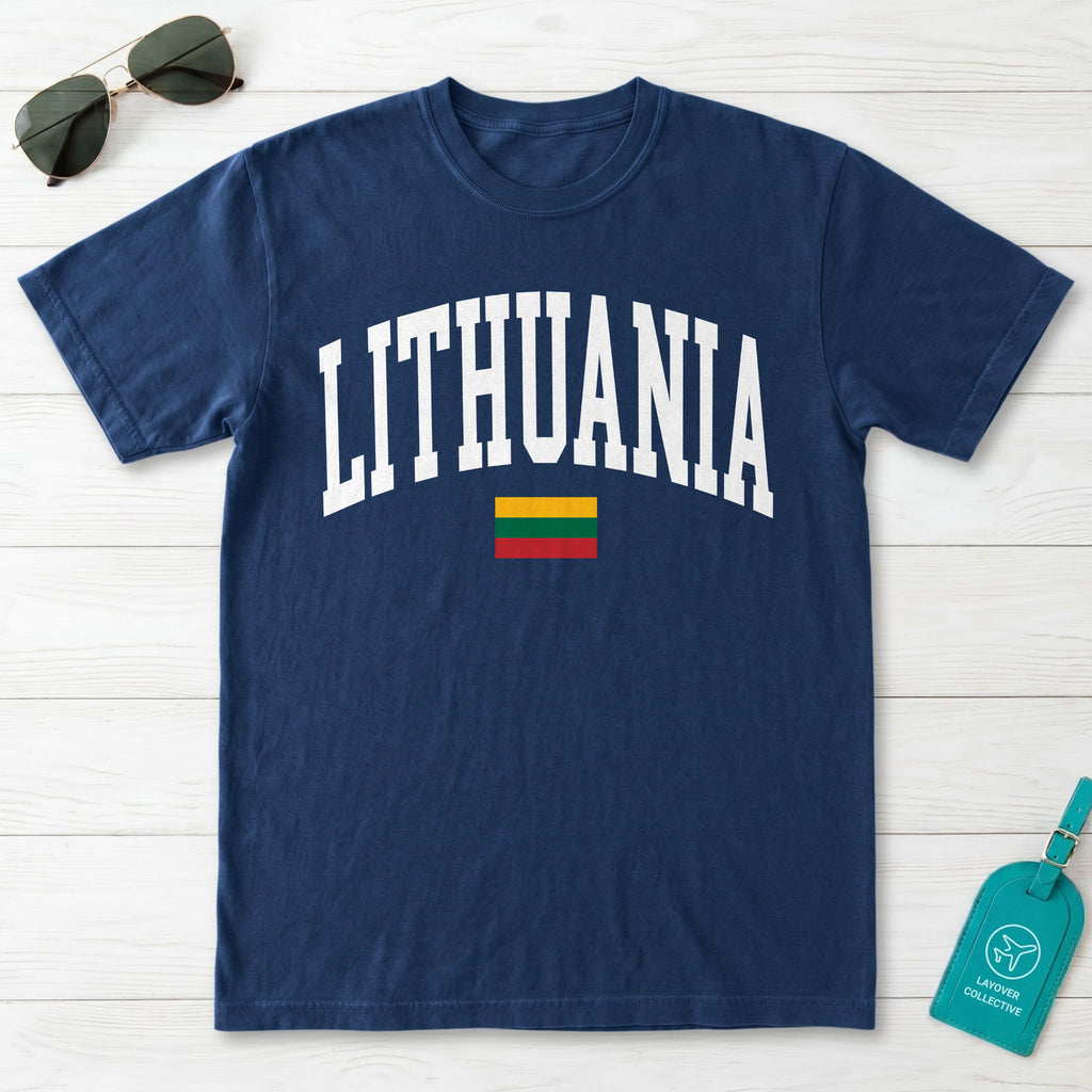 Lithuania Collegiate Flag T-Shirt