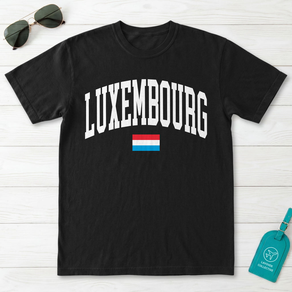 Luxembourg Collegiate Flag T-Shirt