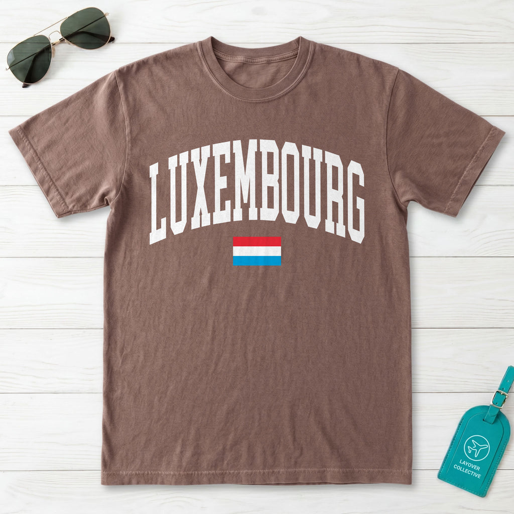 Luxembourg Collegiate Flag T-Shirt