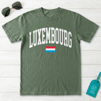 Luxembourg Collegiate Flag T-Shirt