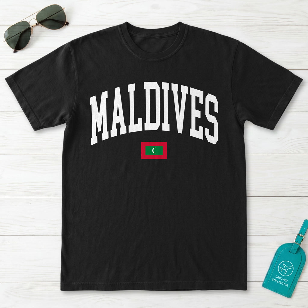 Maldives Collegiate Flag T-Shirt