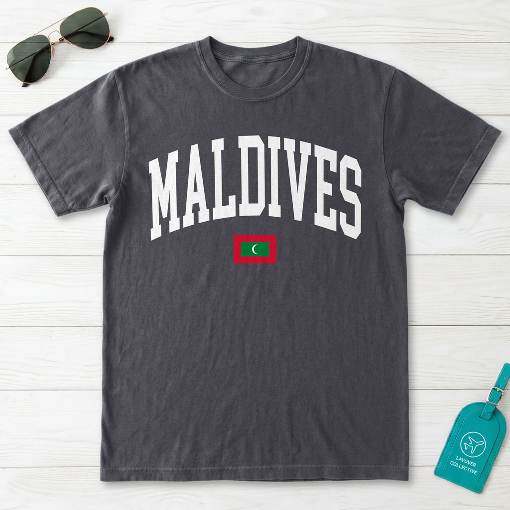 Maldives Collegiate Flag T-Shirt