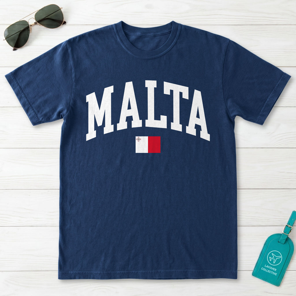 Malta Collegiate Flag T-Shirt