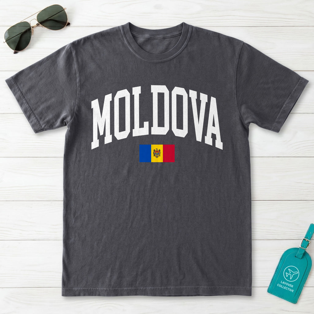 Moldova Collegiate Flag T-Shirt