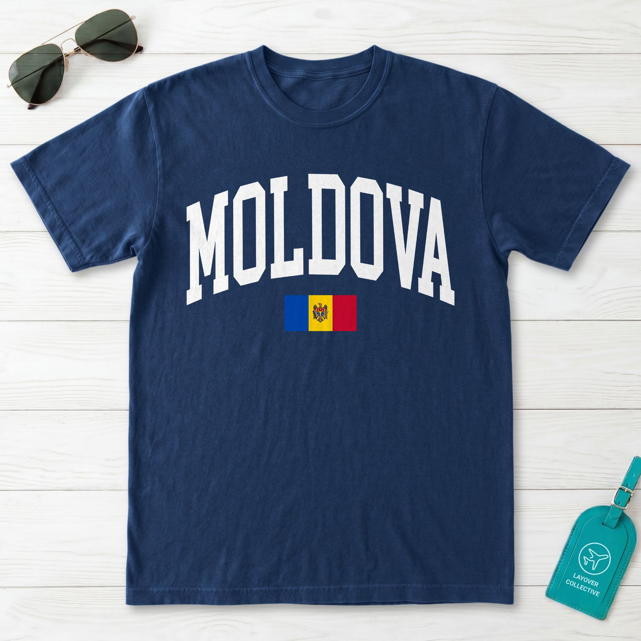 Moldova Collegiate Flag T-Shirt