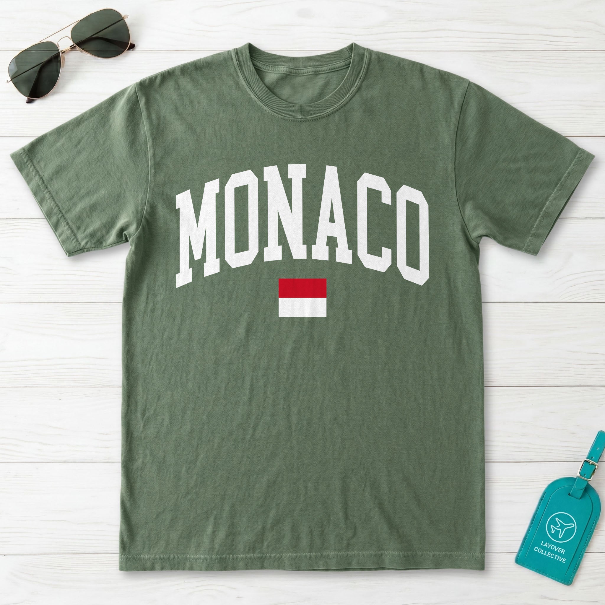 Monaco Collegiate Flag T-Shirt